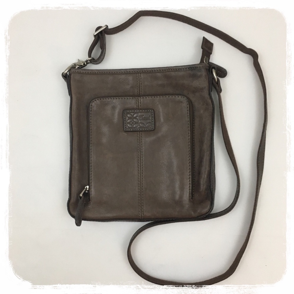 Fossil Brown Leather Crossbody Purse
